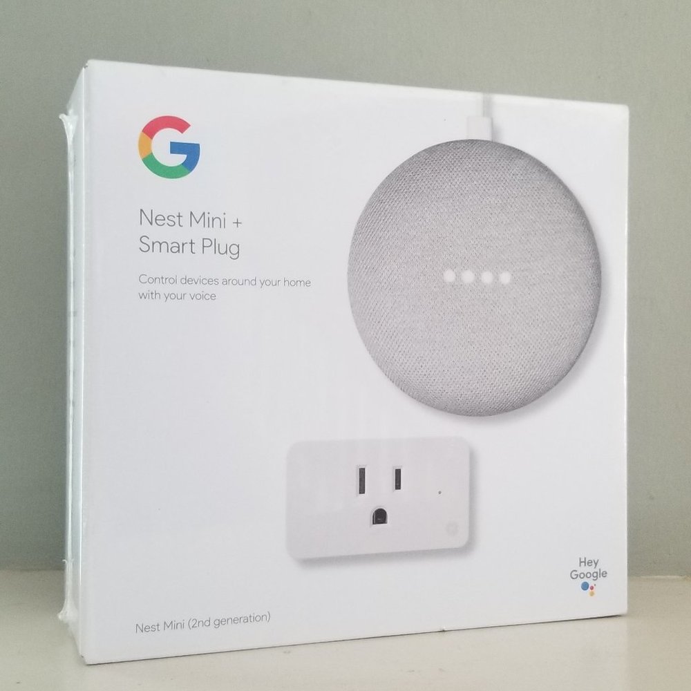 Google Nest Mini + Smart Plug Chalk 2nd Generation New